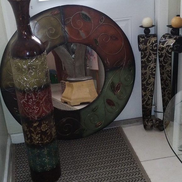 A must have Mirror, Vase and Candle holders Set